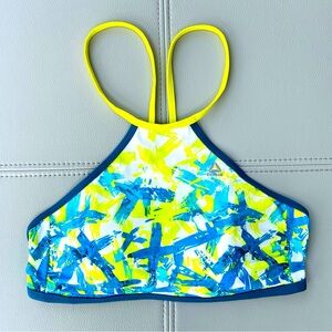 Reebok Swim
Long-Line
High-Neck
Halter Top
Bikini | Swimwear
Multicolor
Size M